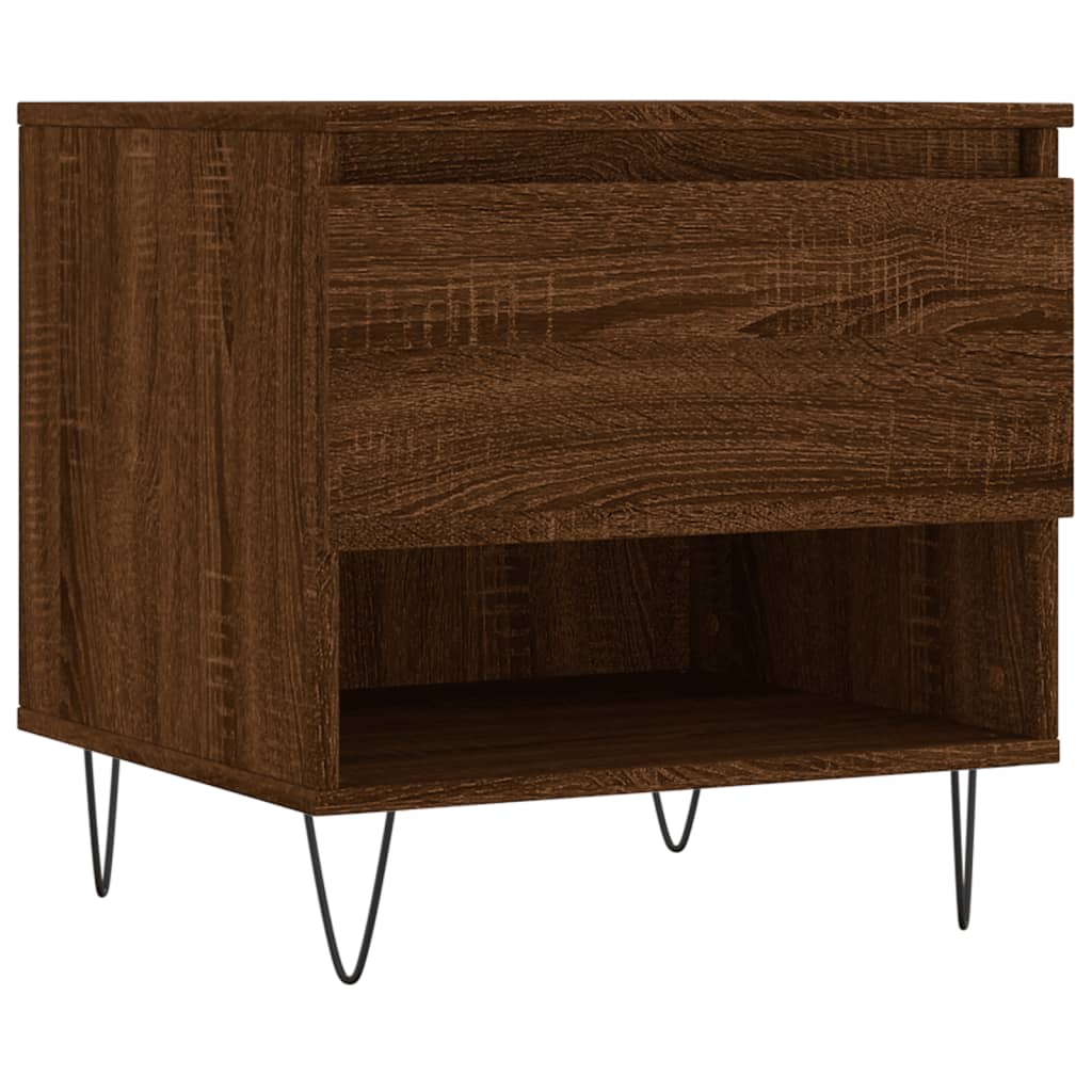 Table basse chêne marron 50x46x50 cm bois d'ingénierie - XIOS