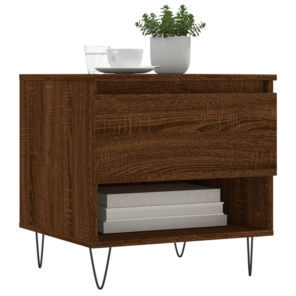 Table basse chêne marron 50x46x50 cm bois d'ingénierie - XIOS