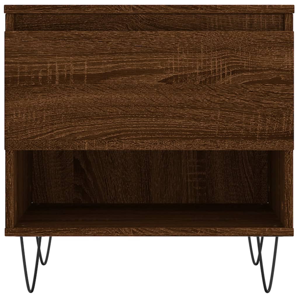 Table basse chêne marron 50x46x50 cm bois d'ingénierie - XIOS