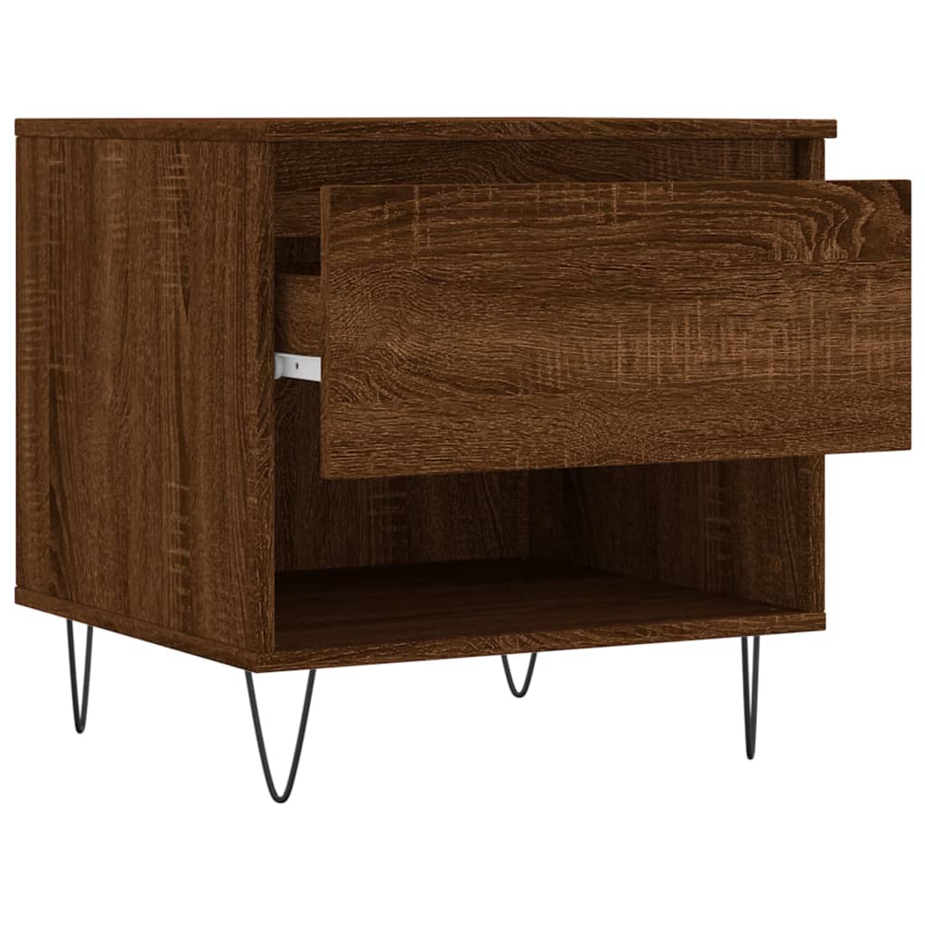 Table basse chêne marron 50x46x50 cm bois d'ingénierie - XIOS