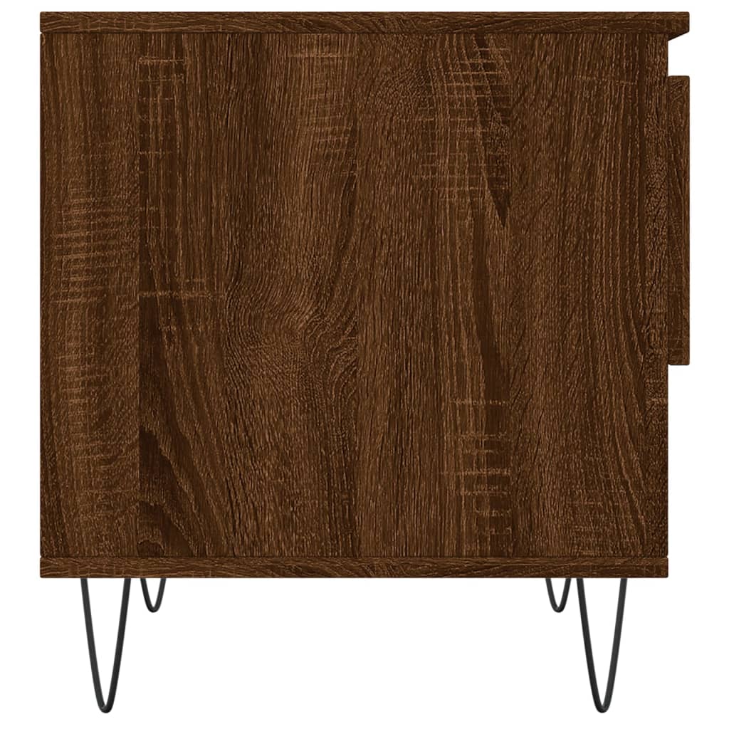 Table basse chêne marron 50x46x50 cm bois d'ingénierie - XIOS