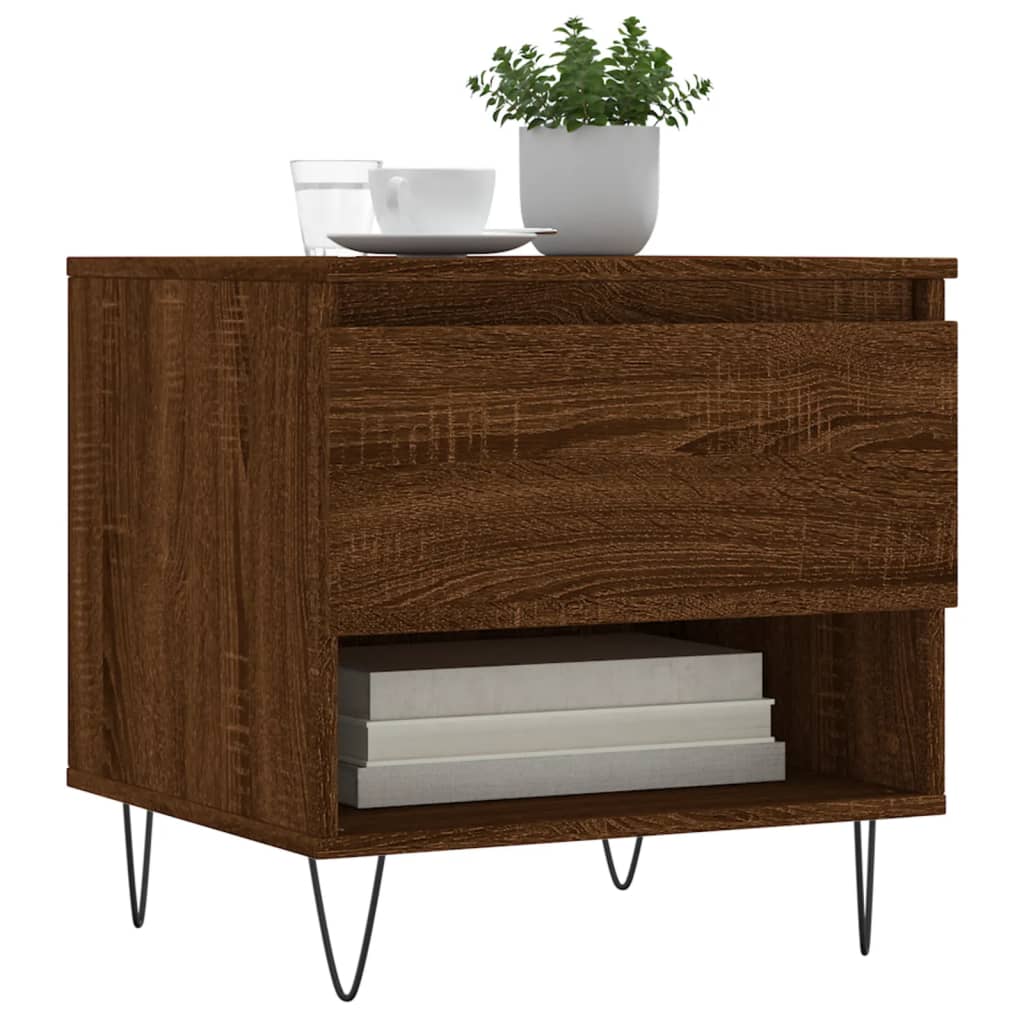 Tables basses 2 pcs chêne marron 50x46x50 cm bois d'ingénierie - XIOS