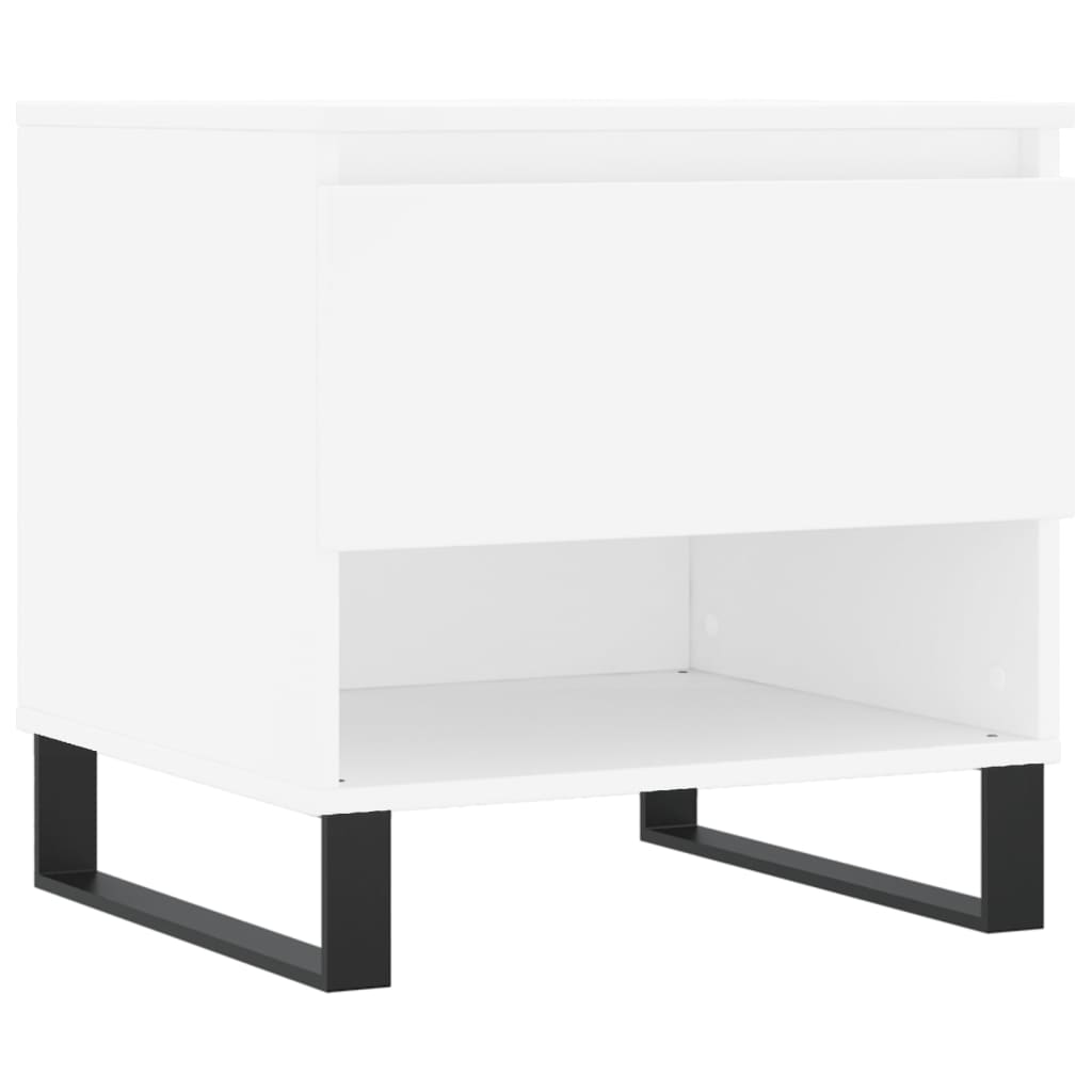 Table basse blanc 50x46x50 cm bois d’ingénierie - XIOS