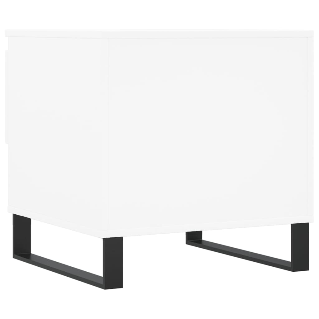 Table basse blanc 50x46x50 cm bois d’ingénierie - XIOS