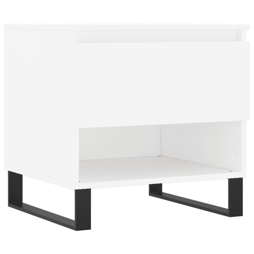 Tables basses 2 pcs blanc 50x46x50 cm bois d'ingénierie XIOS
