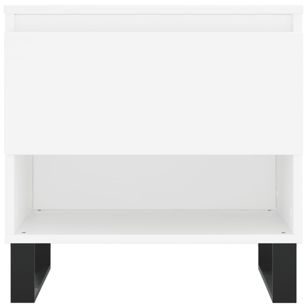 Tables basses 2 pcs blanc 50x46x50 cm bois d'ingénierie XIOS