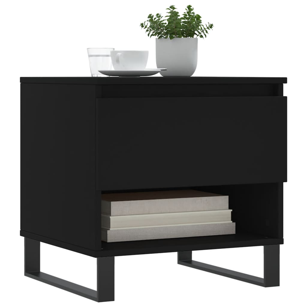Table basse noir 50x46x50 cm bois d’ingénierie - XIOS