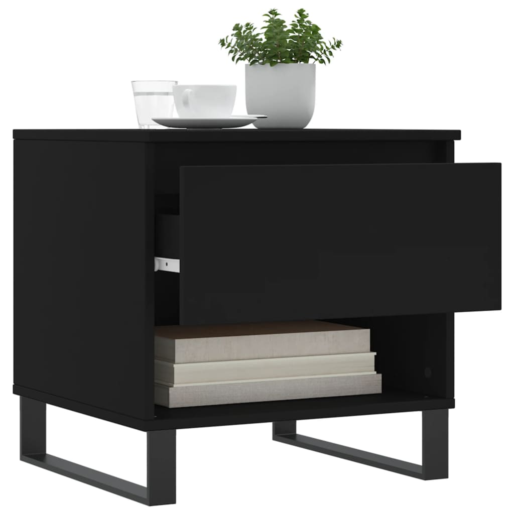 Table basse noir 50x46x50 cm bois d’ingénierie - XIOS