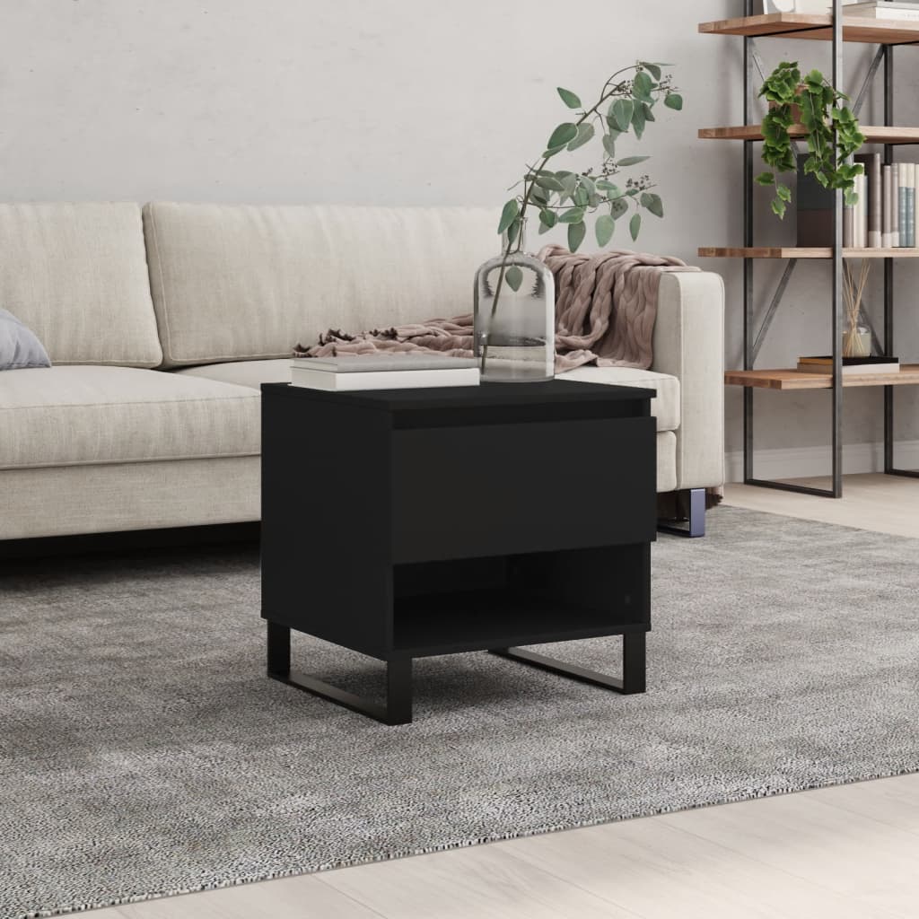 Table basse noir 50x46x50 cm bois d’ingénierie - XIOS