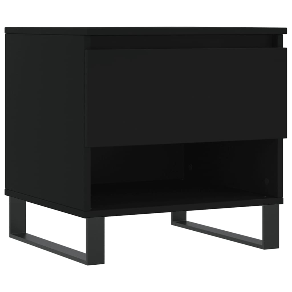 Tables basses 2 pcs noir 50x46x50 cm bois d'ingénierie - XIOS
