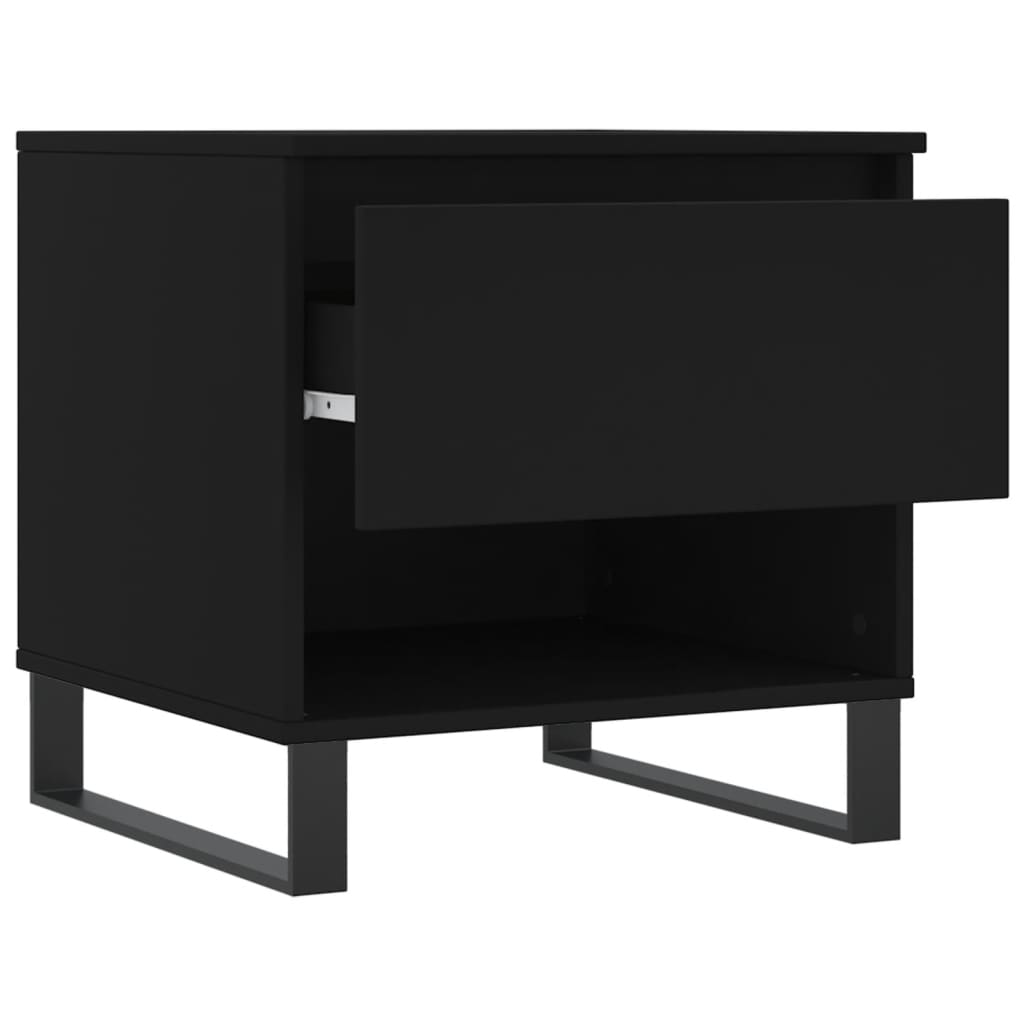 Tables basses 2 pcs noir 50x46x50 cm bois d'ingénierie - XIOS