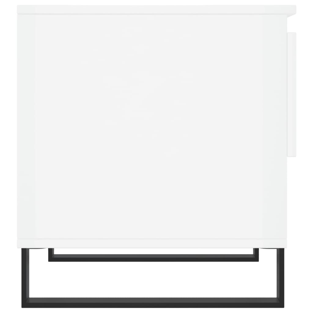 Tables basses 2 pcs blanc brillant 50x46x50cm bois d'ingénierie - XIOS