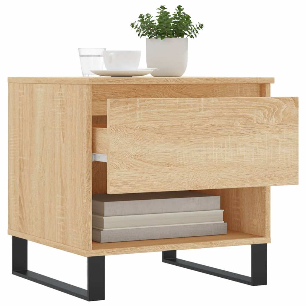 Tables basses 2 pcs chêne sonoma 50x46x50 cm bois d'ingénierie - XIOS