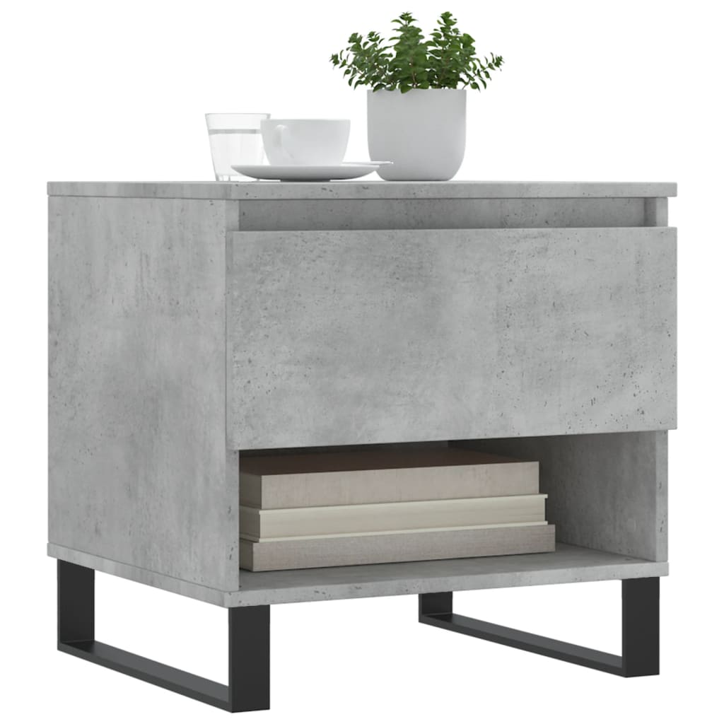Tables basses 2 pcs gris béton 50x46x50 cm bois d'ingénierie - XIOS