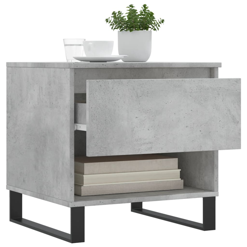 Tables basses 2 pcs gris béton 50x46x50 cm bois d'ingénierie - XIOS