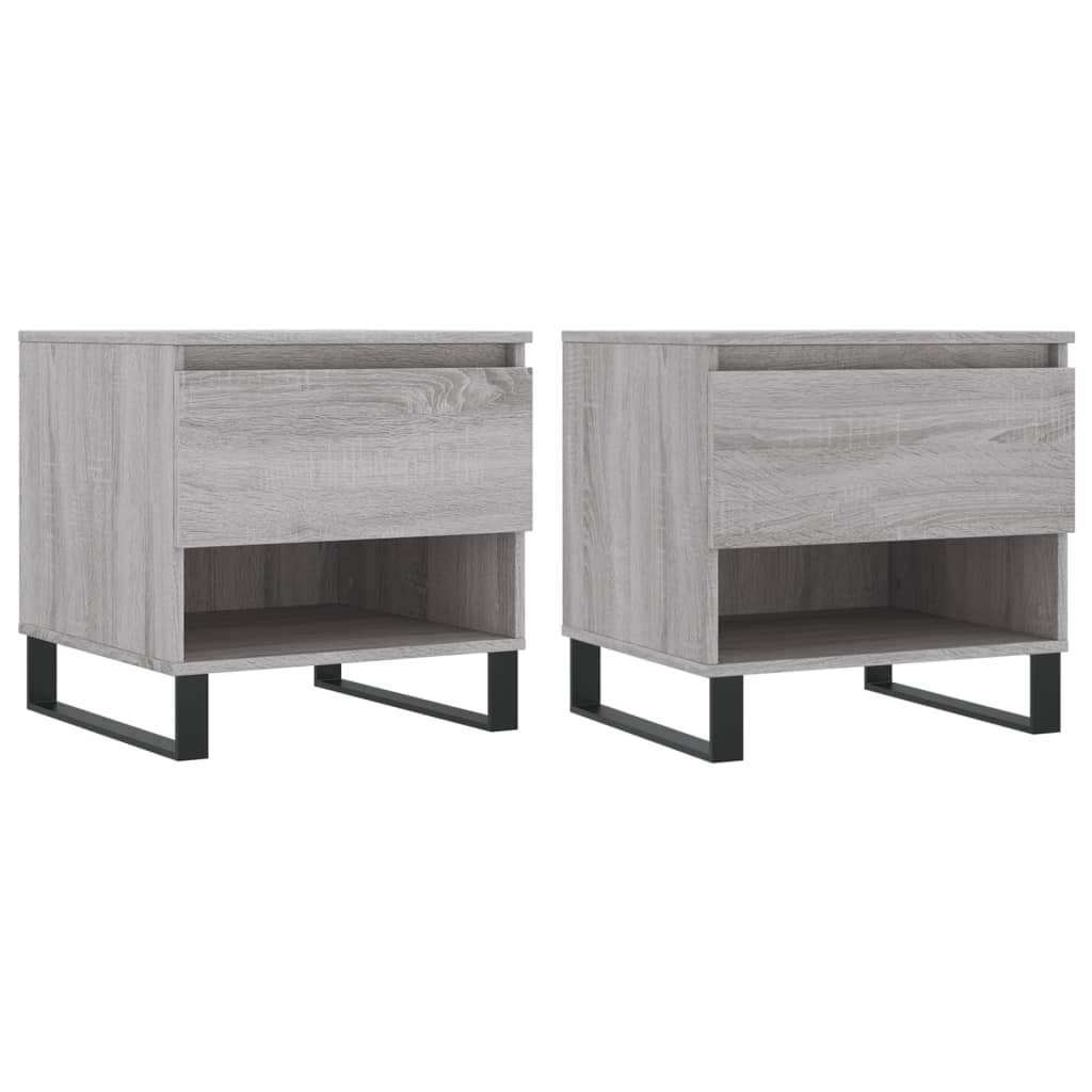 Tables basses 2 pcs sonoma gris 50x46x50 cm bois d'ingénierie - XIOS