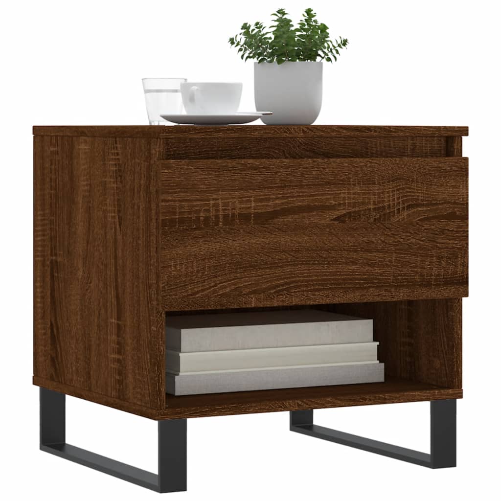 Table basse chêne marron 50x46x50 cm bois d'ingénierie - XIOS