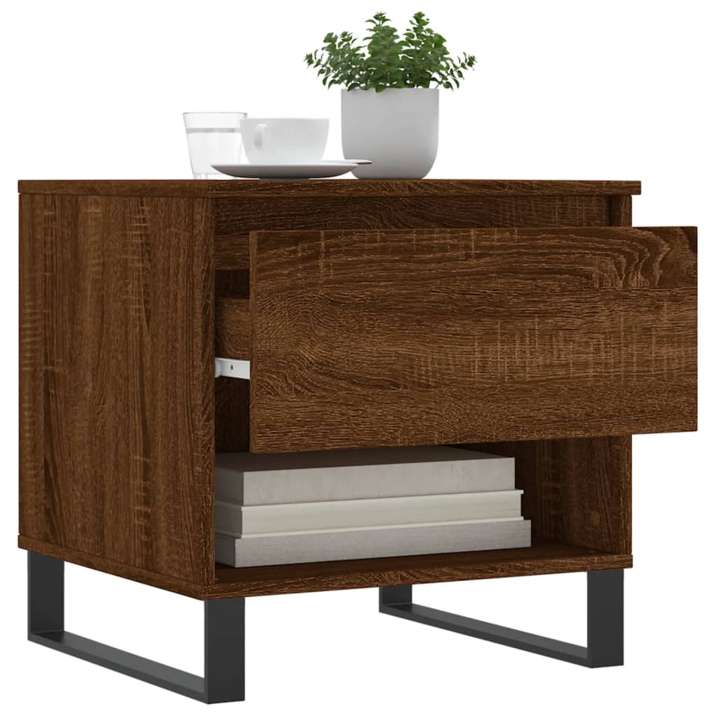 Table basse chêne marron 50x46x50 cm bois d'ingénierie - XIOS