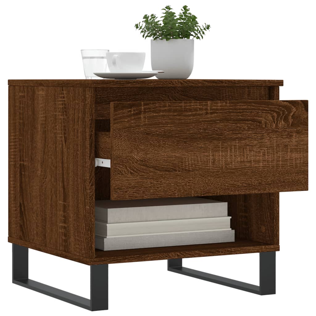 Tables basses 2 pcs chêne marron 50x46x50 cm bois d'ingénierie - XIOS