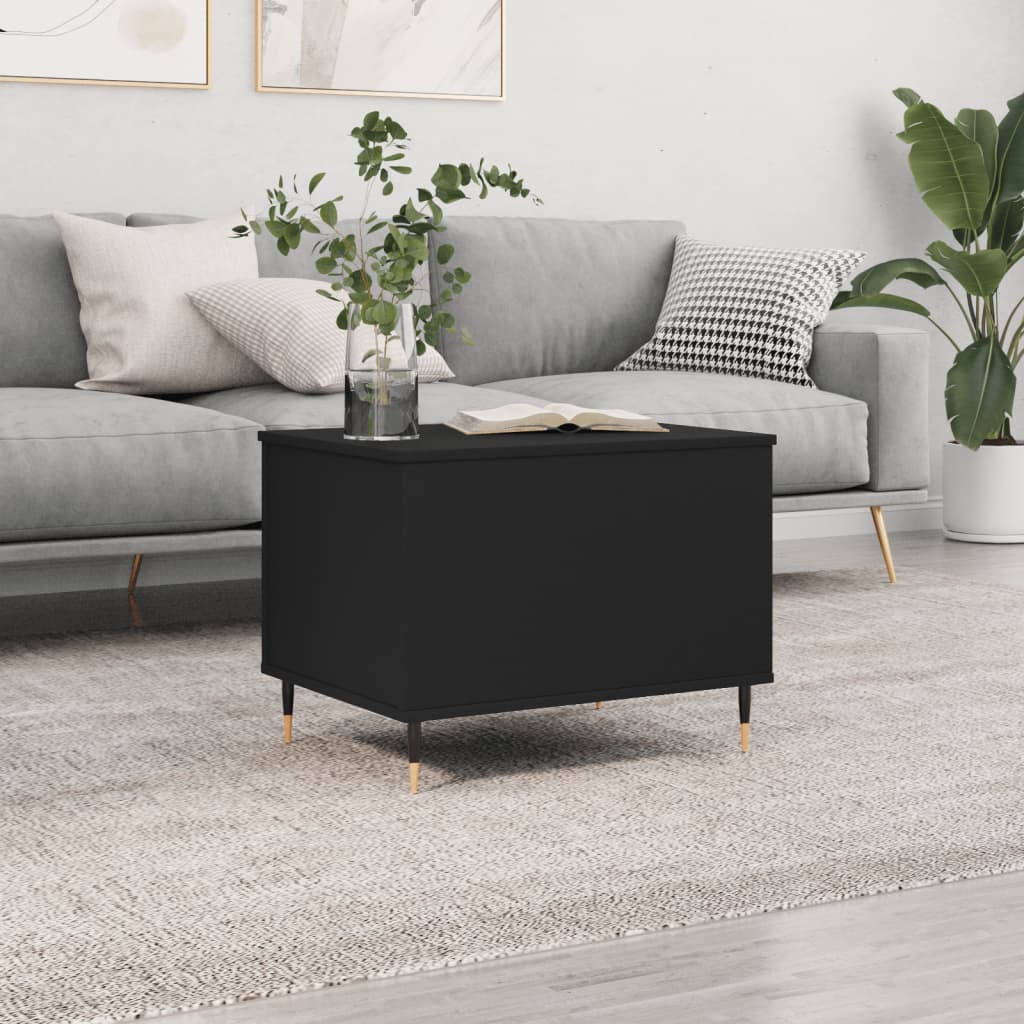 Table basse Noir 60x44,5x45 cm Bois d'ingénierie - XIOS