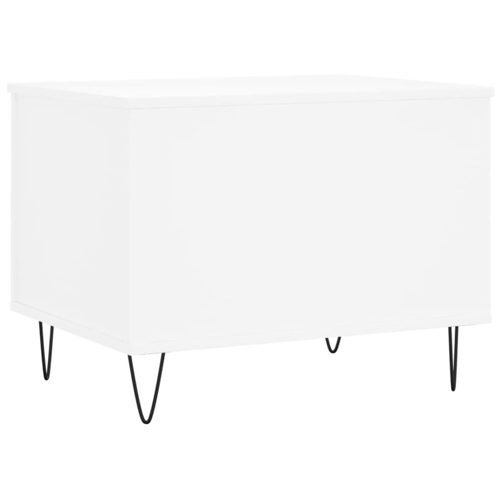 Table basse Blanc 60x44,5x45 cm Bois d'ingénierie - XIOS