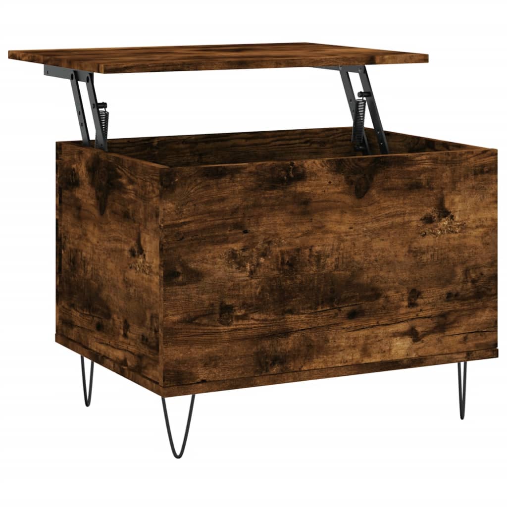 Table basse Chêne fumé 60x44,5x45 cm Bois d'ingénierie - XIOS