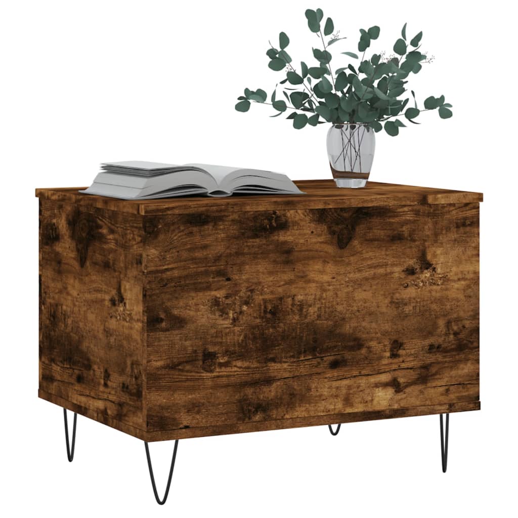 Table basse Chêne fumé 60x44,5x45 cm Bois d'ingénierie - XIOS