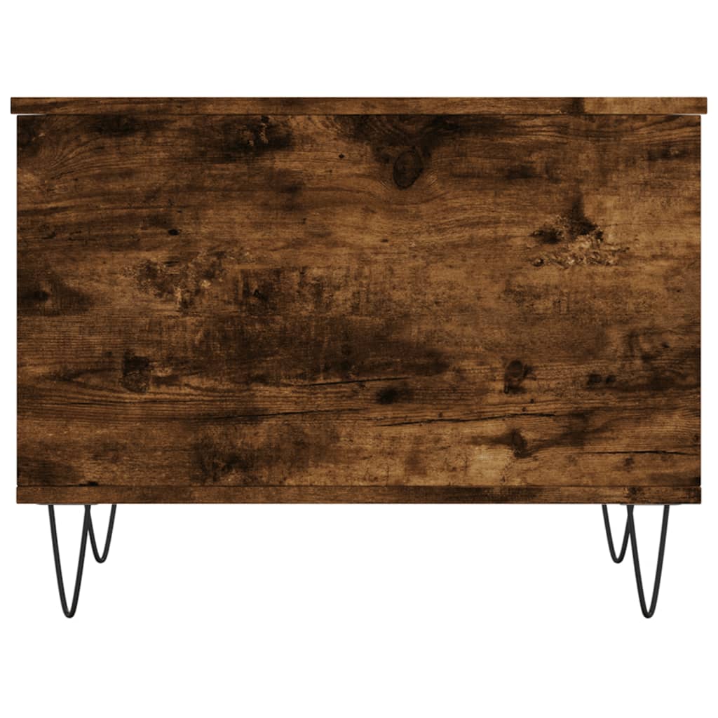 Table basse Chêne fumé 60x44,5x45 cm Bois d'ingénierie - XIOS