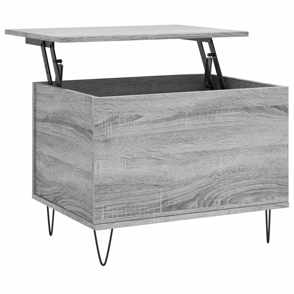 Table basse Sonoma gris 60x44,5x45 cm Bois d'ingénierie - XIOS