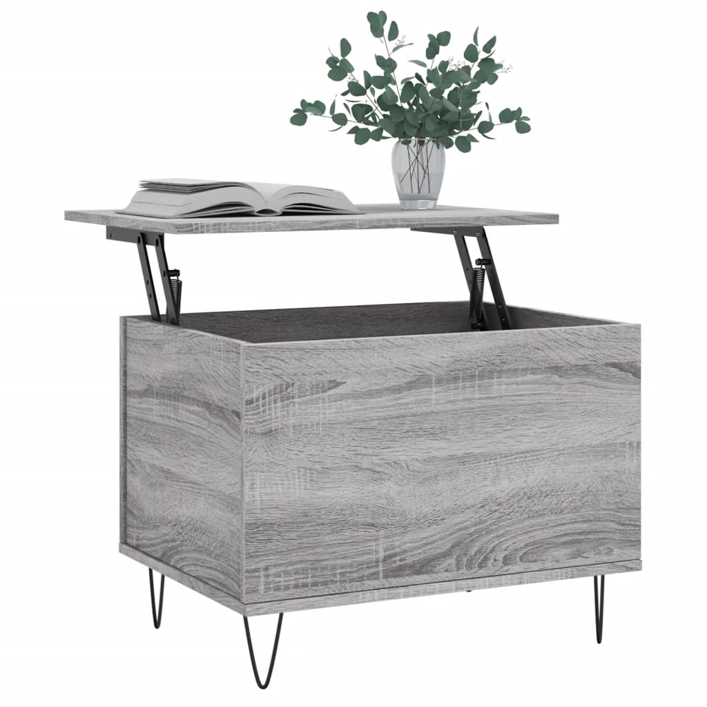 Table basse Sonoma gris 60x44,5x45 cm Bois d'ingénierie - XIOS