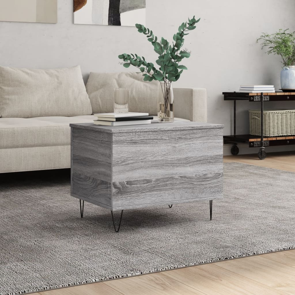 Table basse Sonoma gris 60x44,5x45 cm Bois d'ingénierie - XIOS