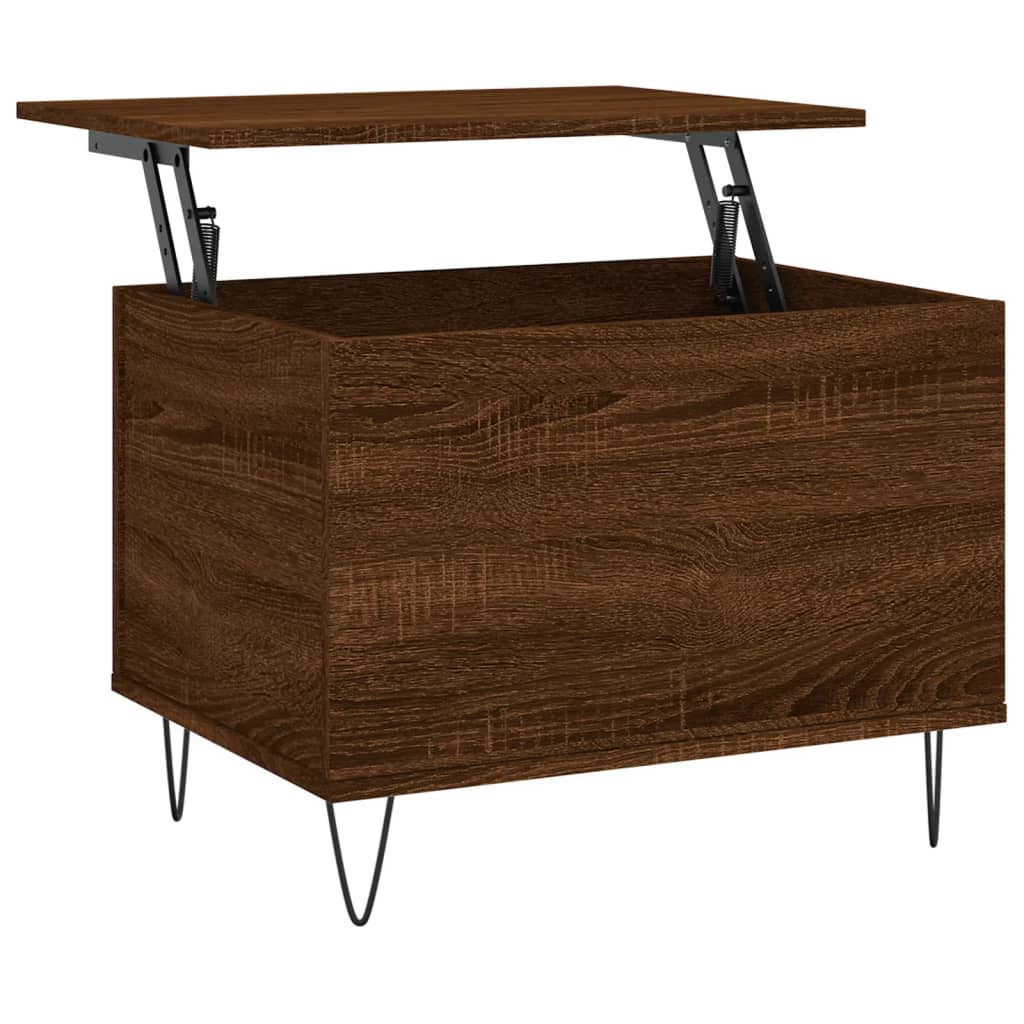Table basse Chêne marron 60x44,5x45 cm Bois d'ingénierie - XIOS