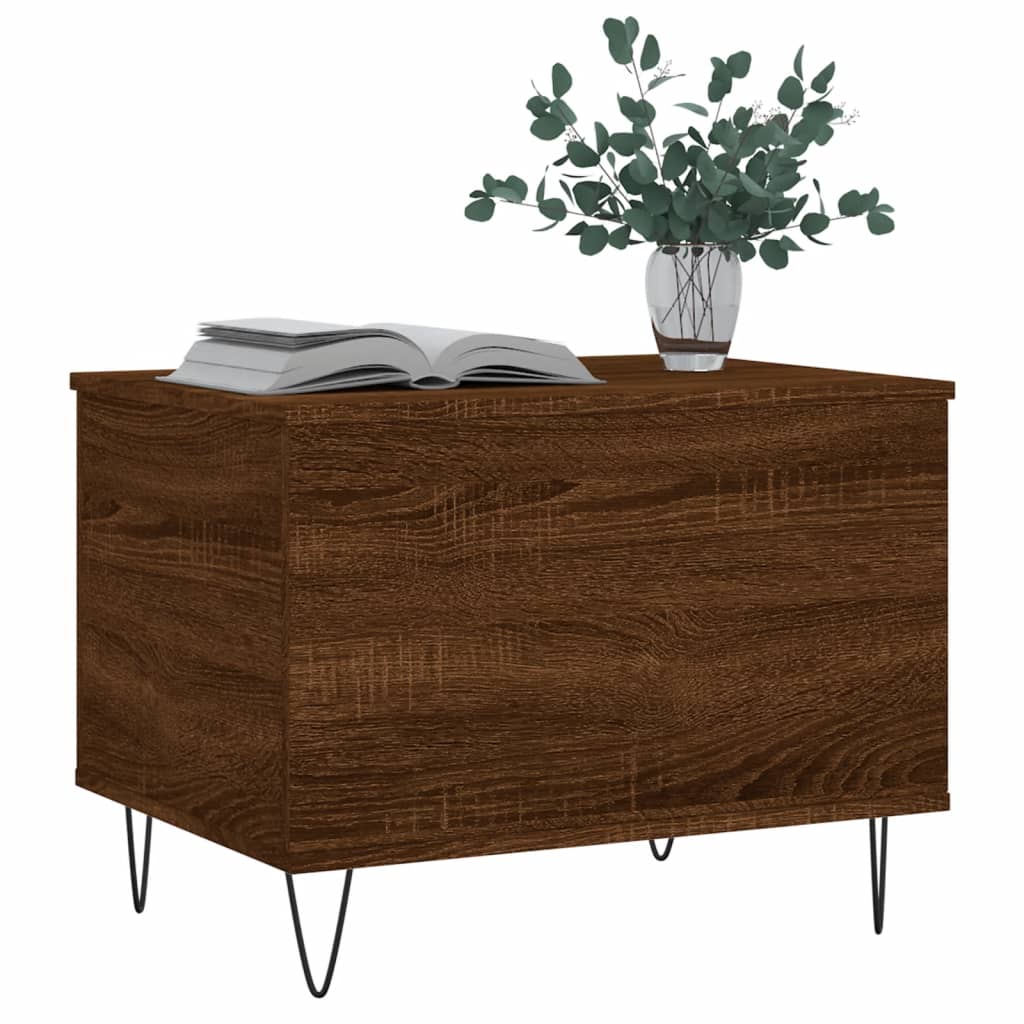 Table basse Chêne marron 60x44,5x45 cm Bois d'ingénierie - XIOS