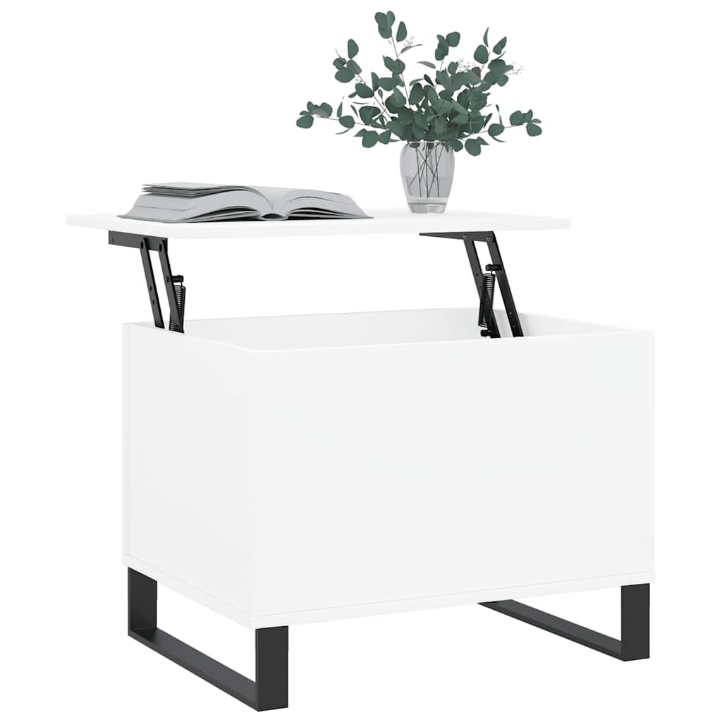 Table basse Blanc 60x44,5x45 cm Bois d'ingénierie - XIOS