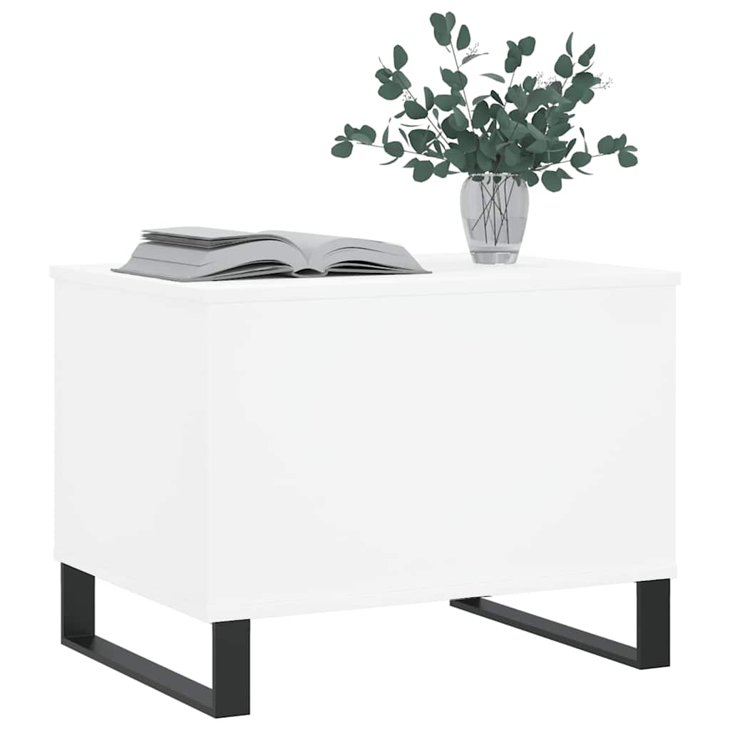 Table basse Blanc 60x44,5x45 cm Bois d'ingénierie - XIOS