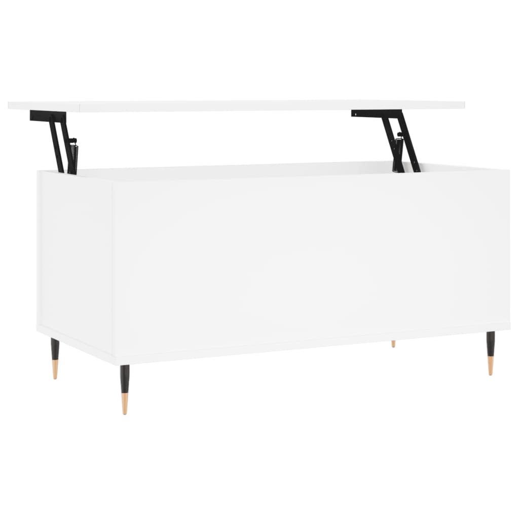 Table basse Blanc 90x44,5x45 cm Bois d'ingénierie - XIOS