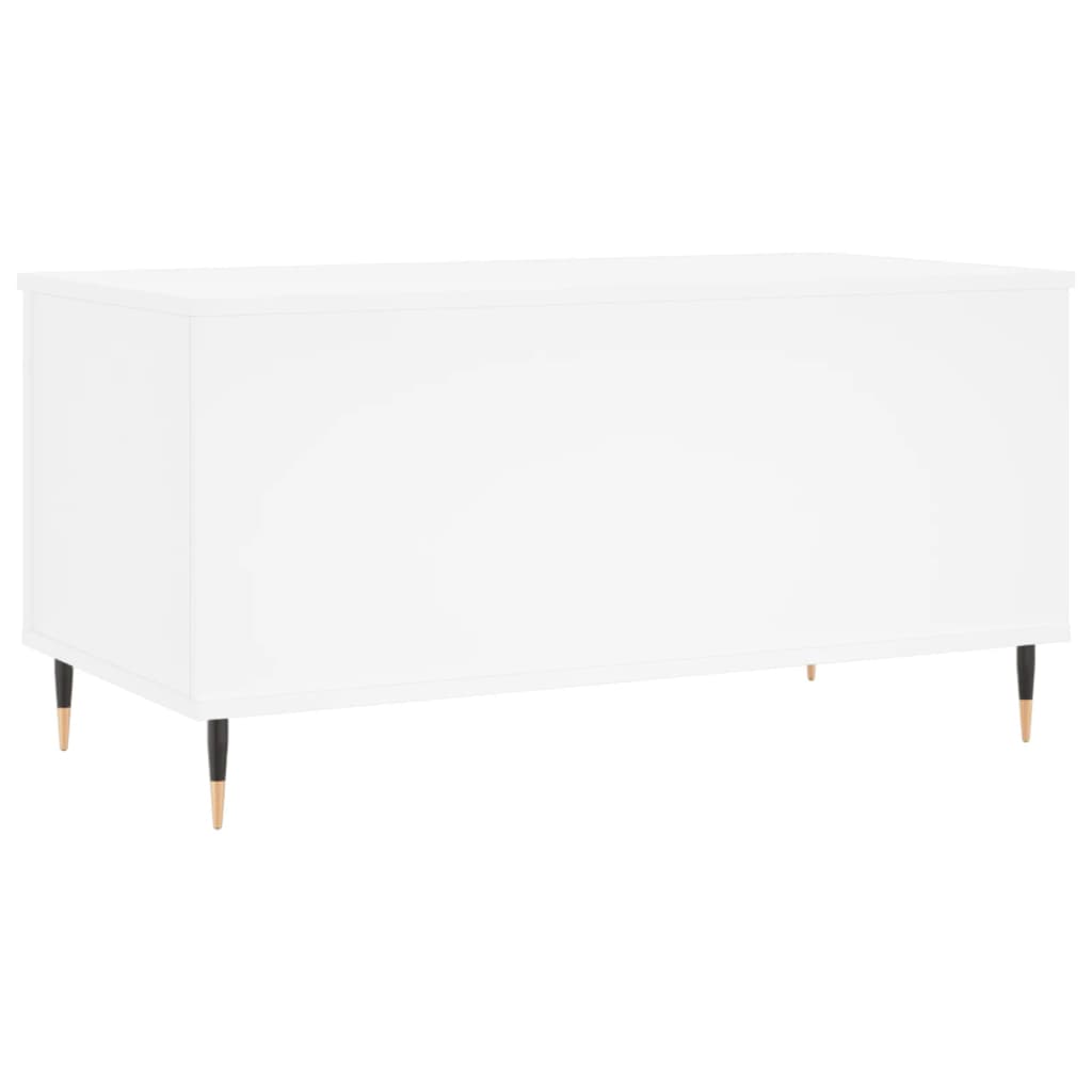 Table basse Blanc 90x44,5x45 cm Bois d'ingénierie - XIOS