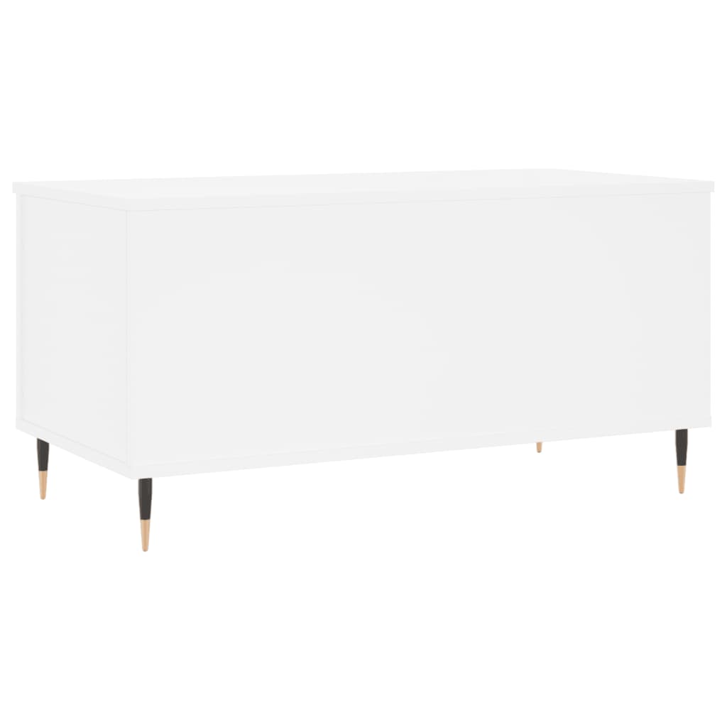 Table basse Blanc 90x44,5x45 cm Bois d'ingénierie - XIOS