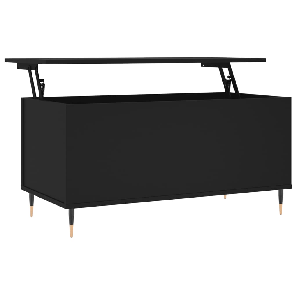 Table basse Noir 90x44,5x45 cm Bois d'ingénierie - XIOS
