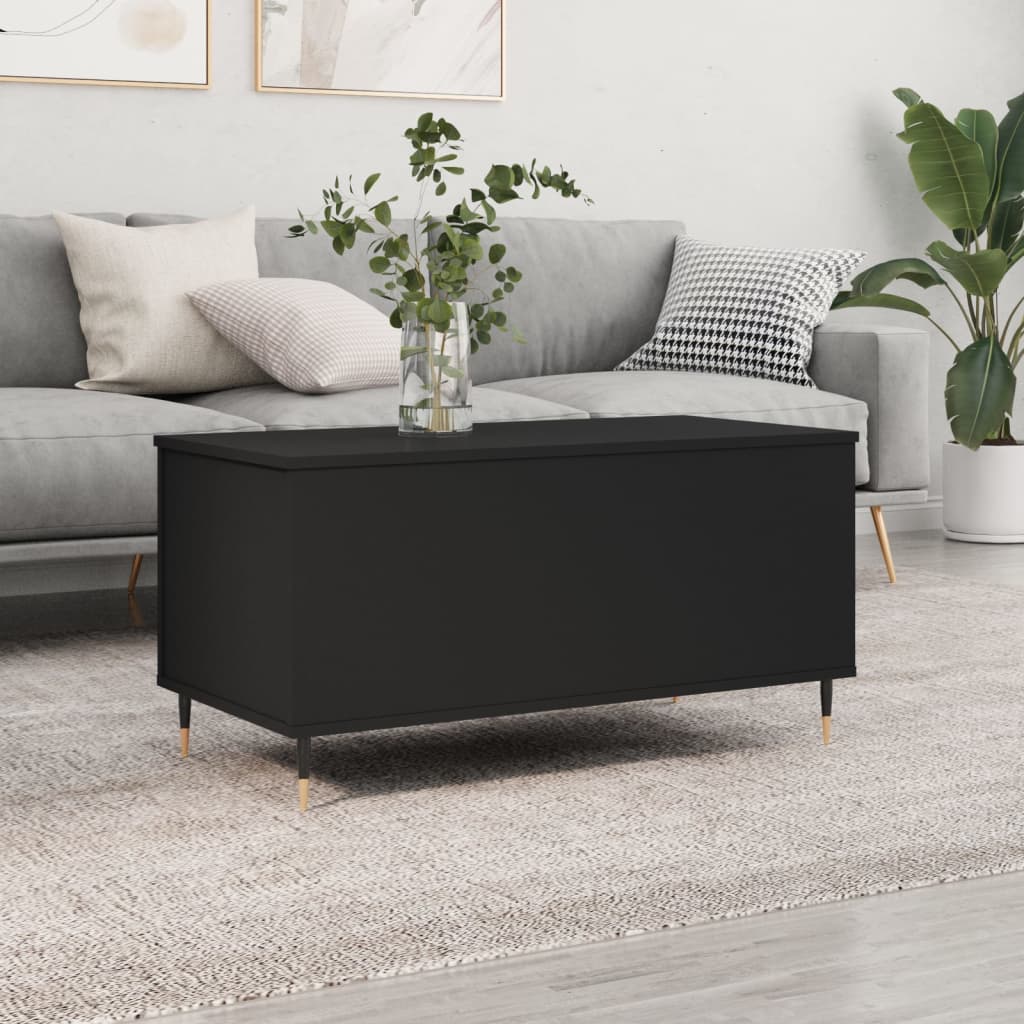 Table basse Noir 90x44,5x45 cm Bois d'ingénierie - XIOS