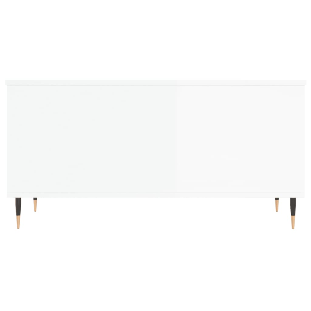 Table basse Blanc brillant 90x44,5x45 cm Bois d'ingénierie - XIOS