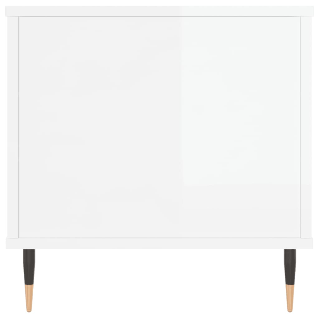 Table basse Blanc brillant 90x44,5x45 cm Bois d'ingénierie - XIOS