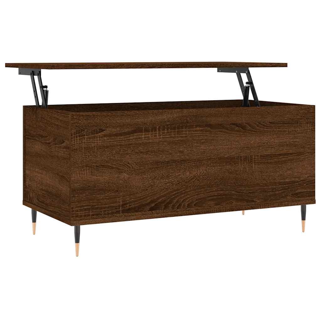 Table basse Chêne marron 90x44,5x45 cm Bois d'ingénierie - XIOS
