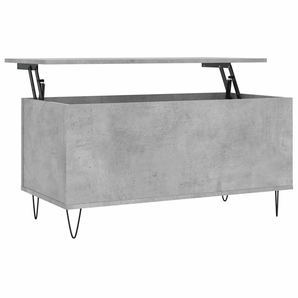 Table basse Gris béton 90x44,5x45 cm Bois d'ingénierie - XIOS