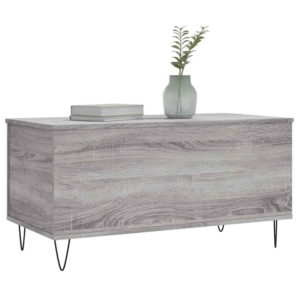 Table basse Sonoma gris 90x44,5x45 cm Bois d'ingénierie - XIOS