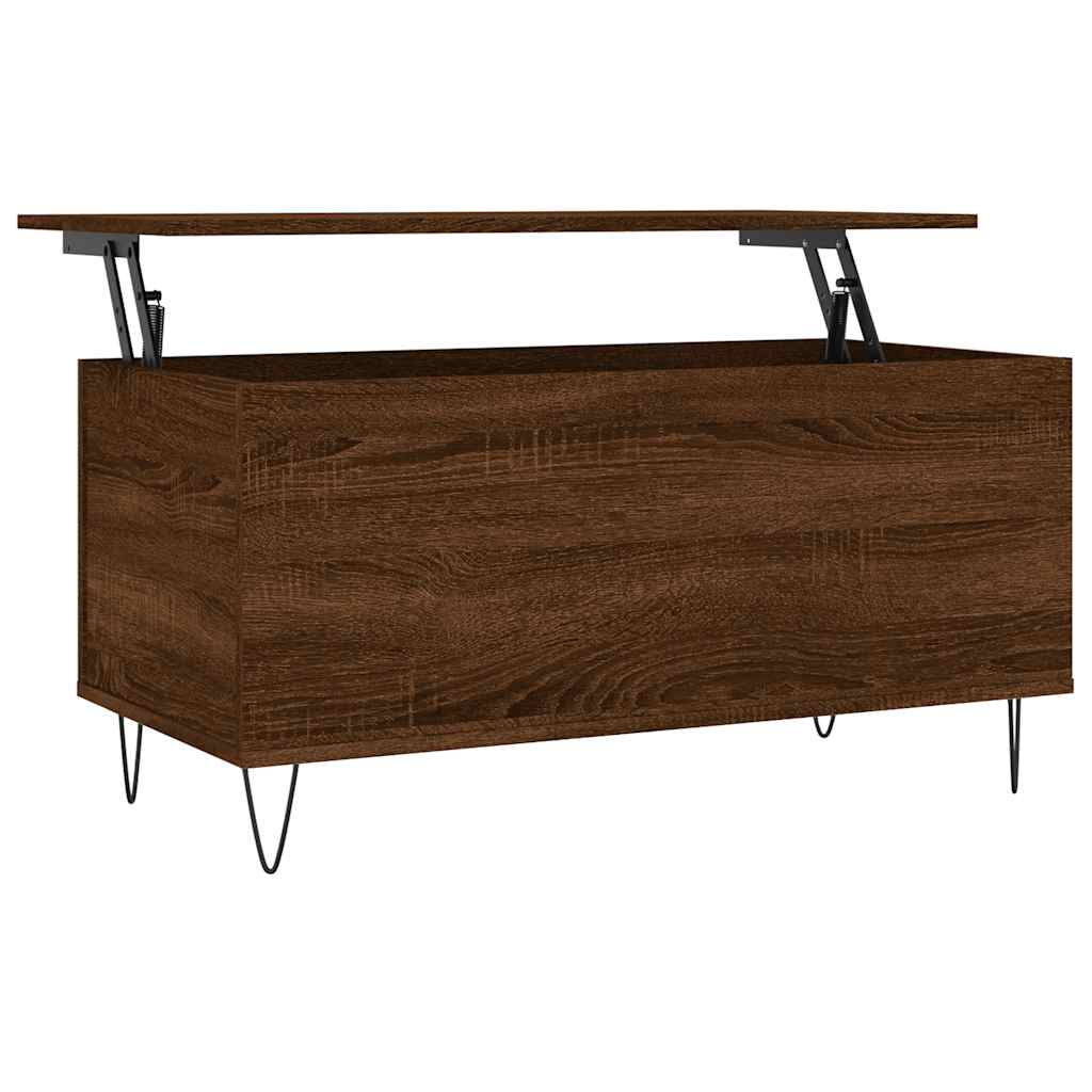 Table basse Chêne marron 90x44,5x45 cm Bois d'ingénierie - XIOS