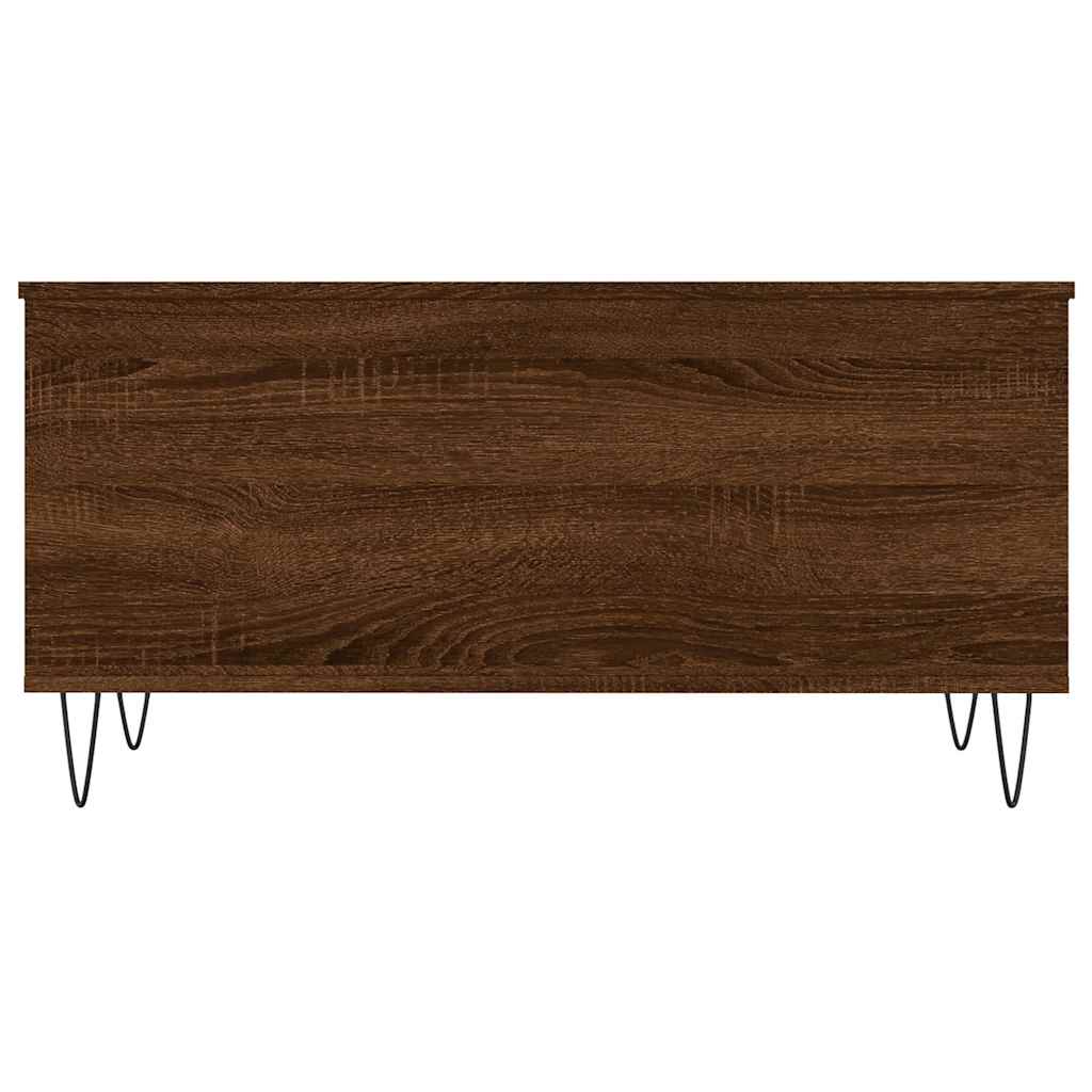 Table basse Chêne marron 90x44,5x45 cm Bois d'ingénierie - XIOS