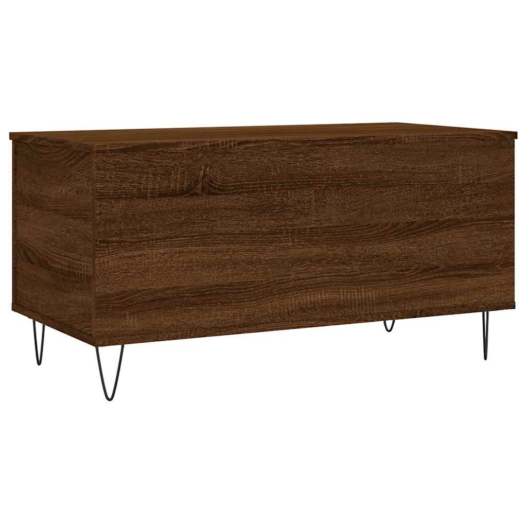 Table basse Chêne marron 90x44,5x45 cm Bois d'ingénierie - XIOS