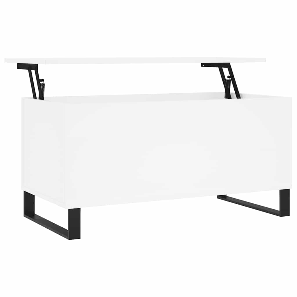 Table basse Blanc 90x44,5x45 cm Bois d'ingénierie - XIOS