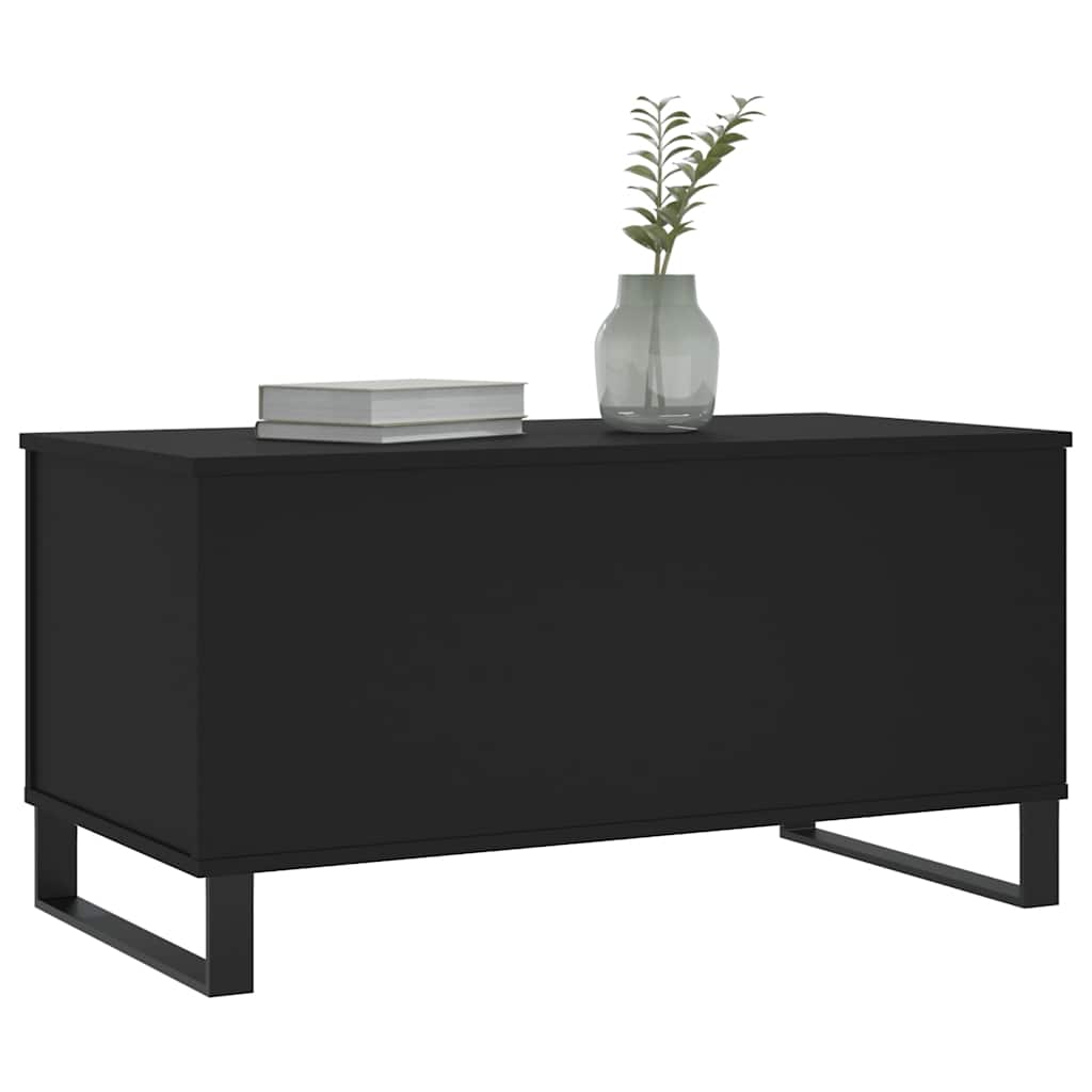 Table basse Noir 90x44,5x45 cm Bois d'ingénierie